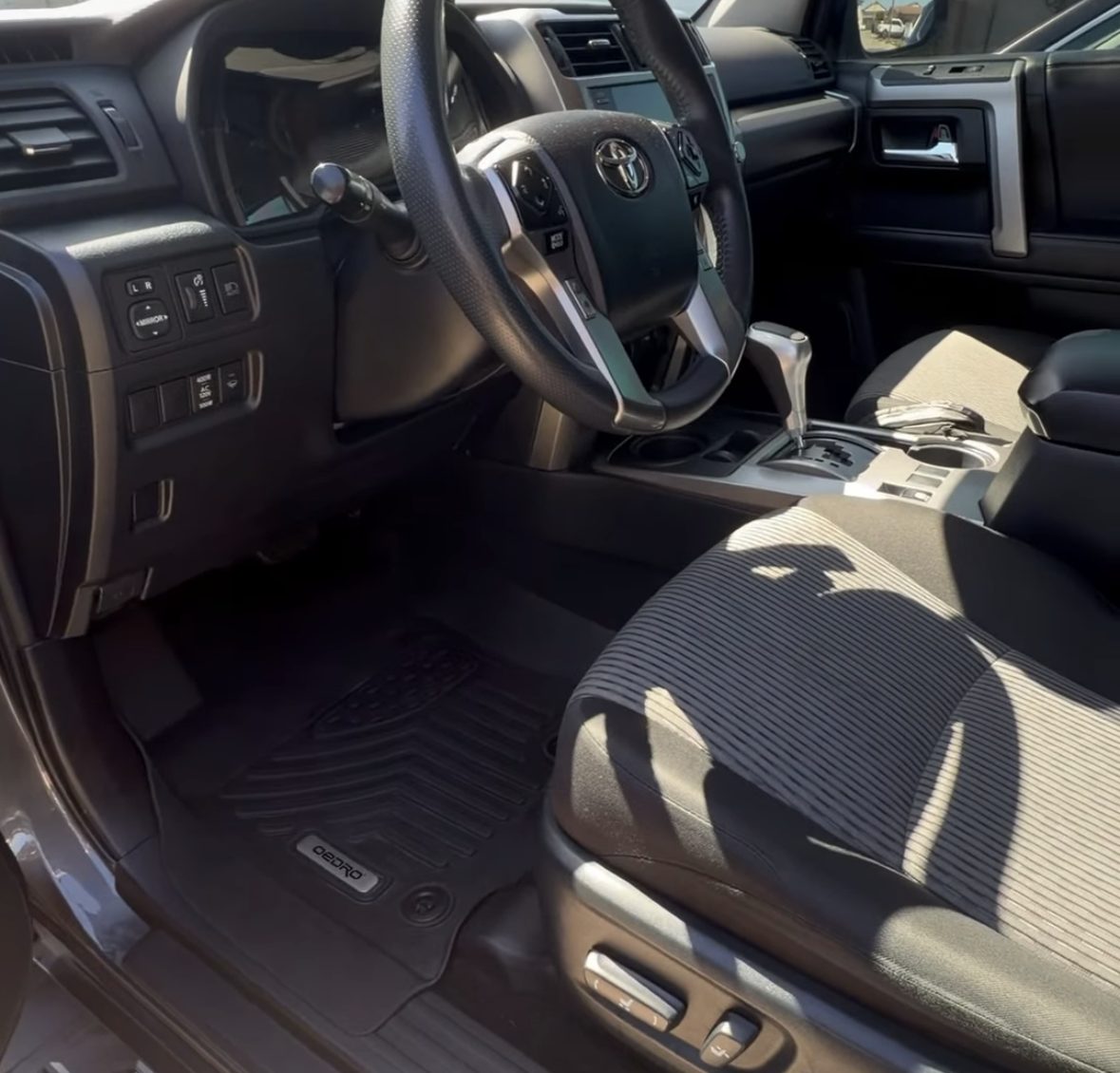 Clean detailed 4Runner interior and steering wheel