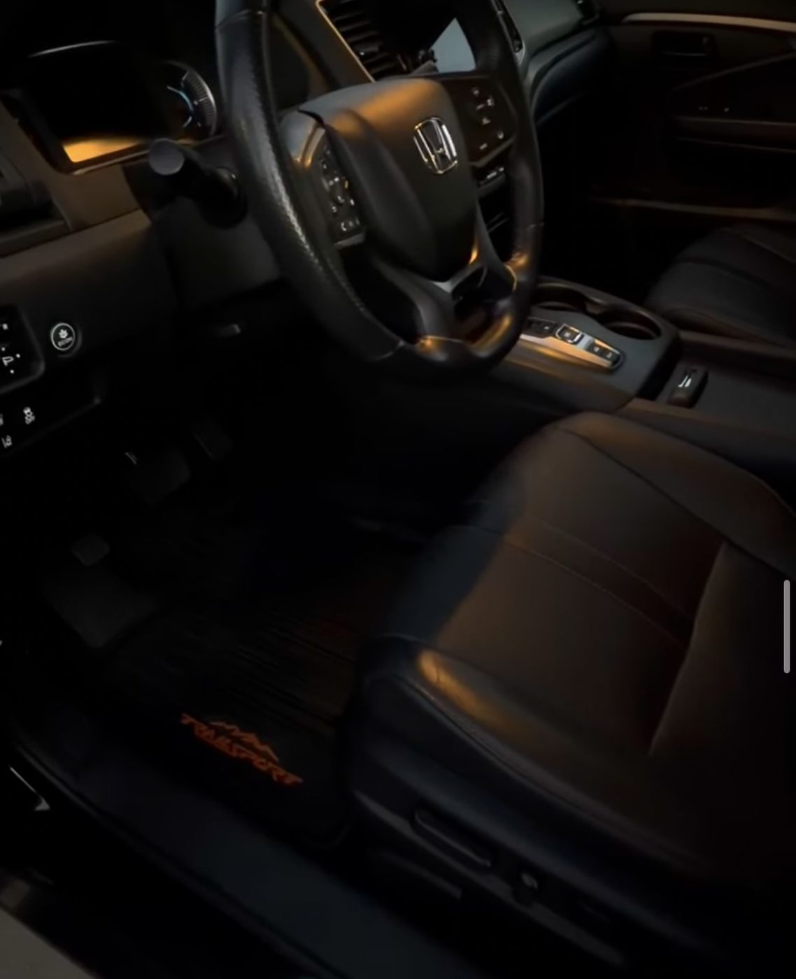 Detailed car cockpit and dashboard